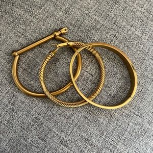 Gold plated bangles